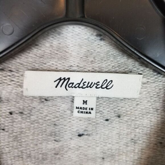 Madewell Women Donegal Inland Turtleneck Sweater Pullover Sz M Gray Wool Blend - Picture 7 of 8